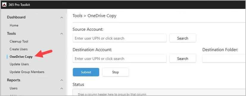 onedrive copy tool