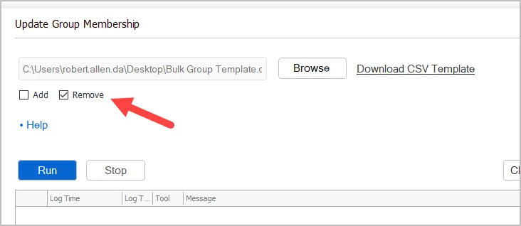 bulk remove user to groups