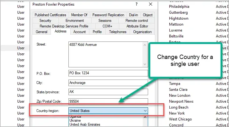 country code single user