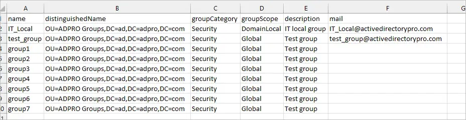 import groups csv