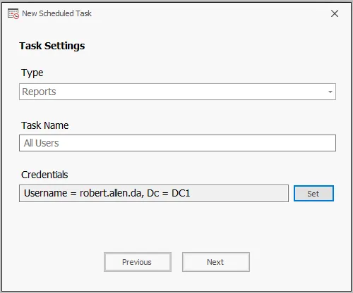 configure tasks