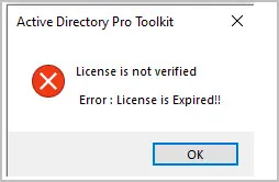 license error