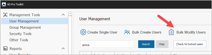 bulk update user tool